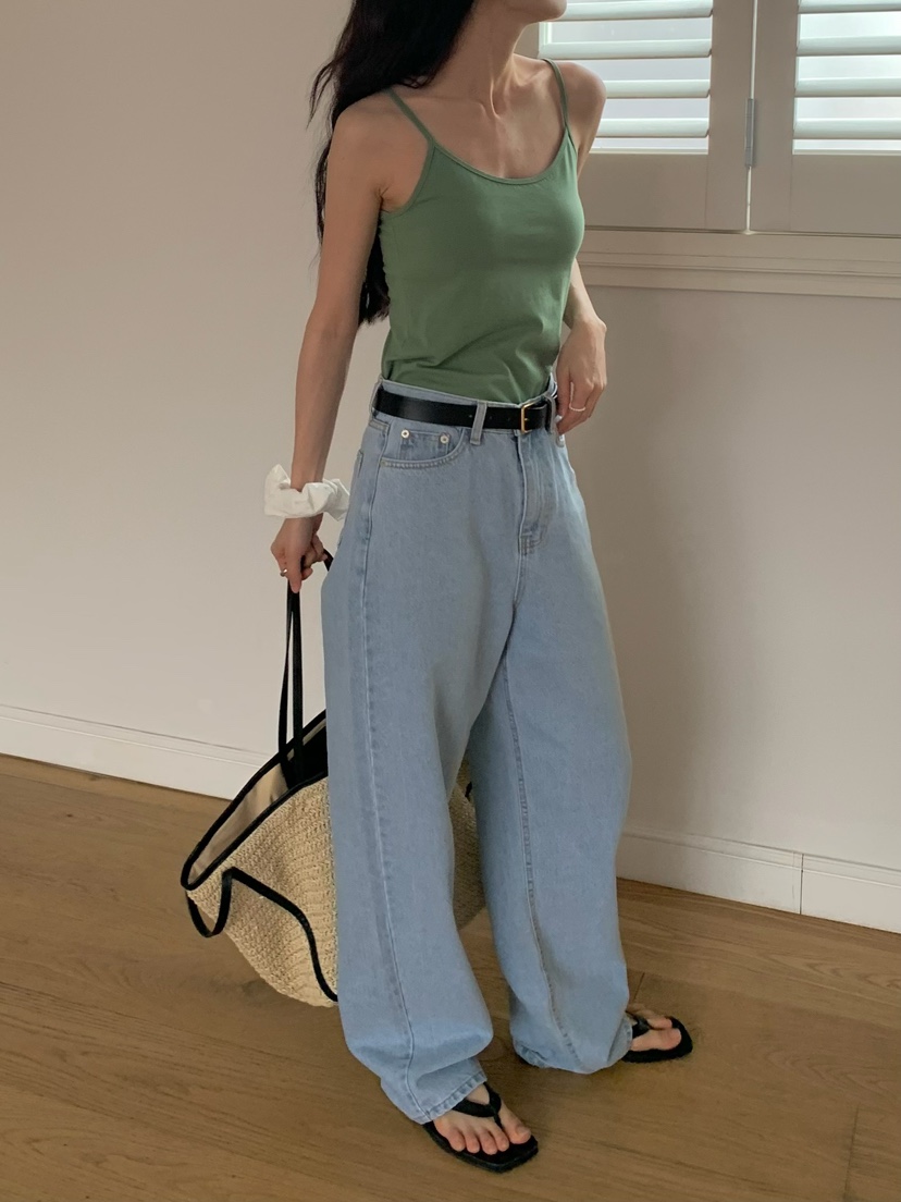 BLEECKER韓國㊣直郵東大門代購女裝新品推薦25春夏時尚牛仔褲BLEECKER牛仔褲