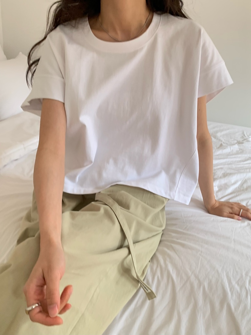 BLEECKER韓國直郵㊣東大門實拍女裝新款熱賣時尚25春夏休閑T恤BLEECKERT恤