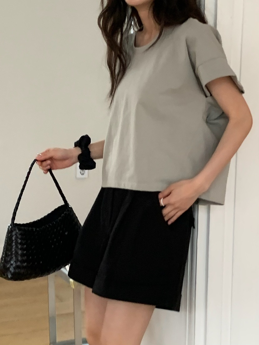 BLEECKER韓國直郵㊣東大門實拍女裝新款熱賣時尚25春夏休閑T恤BLEECKERT恤