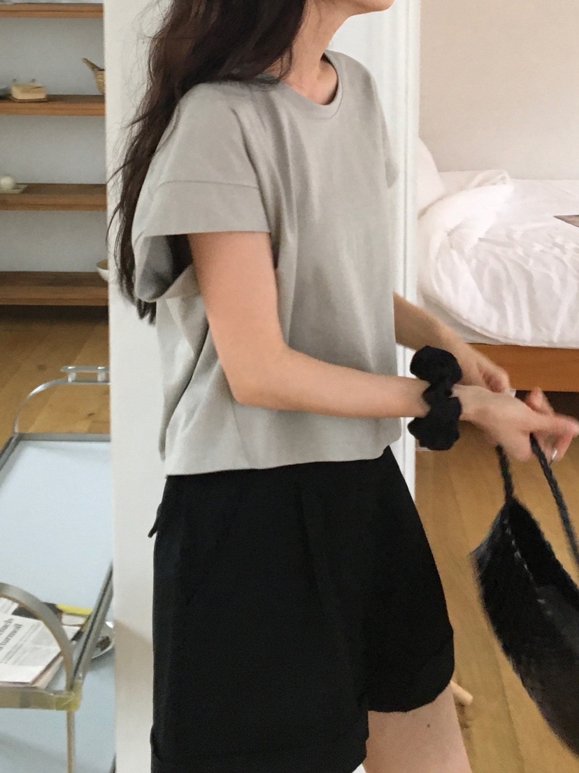 BLEECKER韓國直郵㊣東大門實拍女裝新款熱賣時尚25春夏休閑T恤BLEECKERT恤