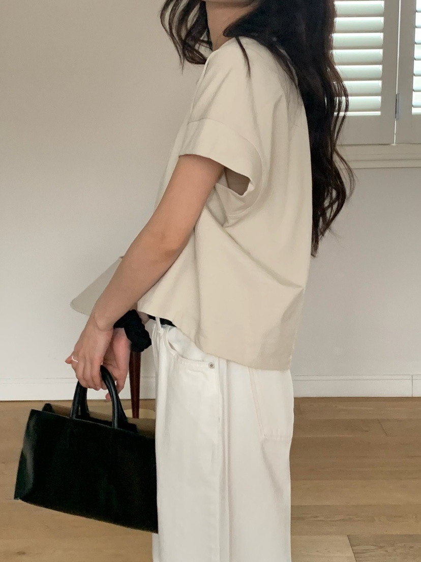 BLEECKER韓國直郵㊣東大門實拍女裝新款熱賣時尚25春夏休閑T恤BLEECKERT恤