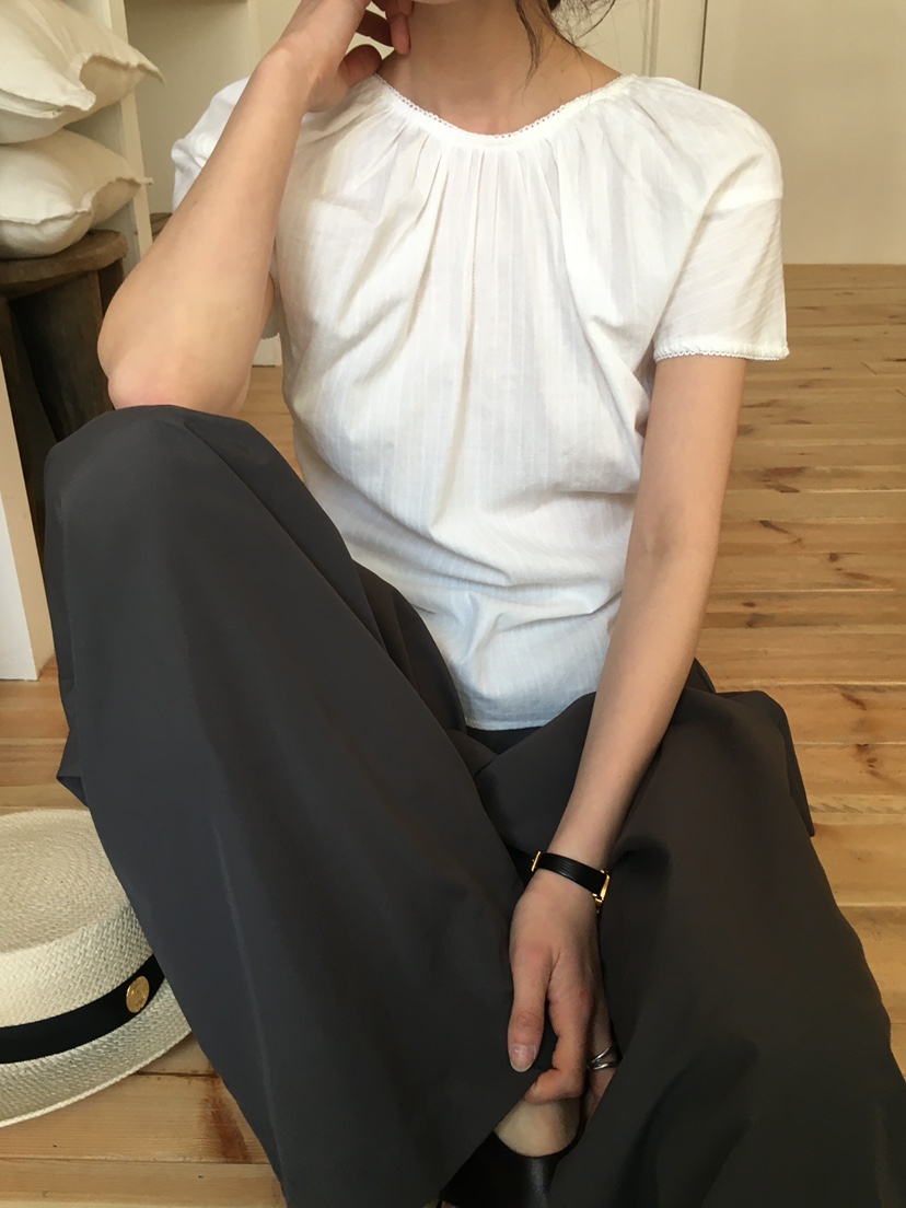 OURS韓國㊣直郵東大門代購女裝新品時尚推薦襯衫蕾絲衫蕾絲OURS襯衫/蕾絲衫