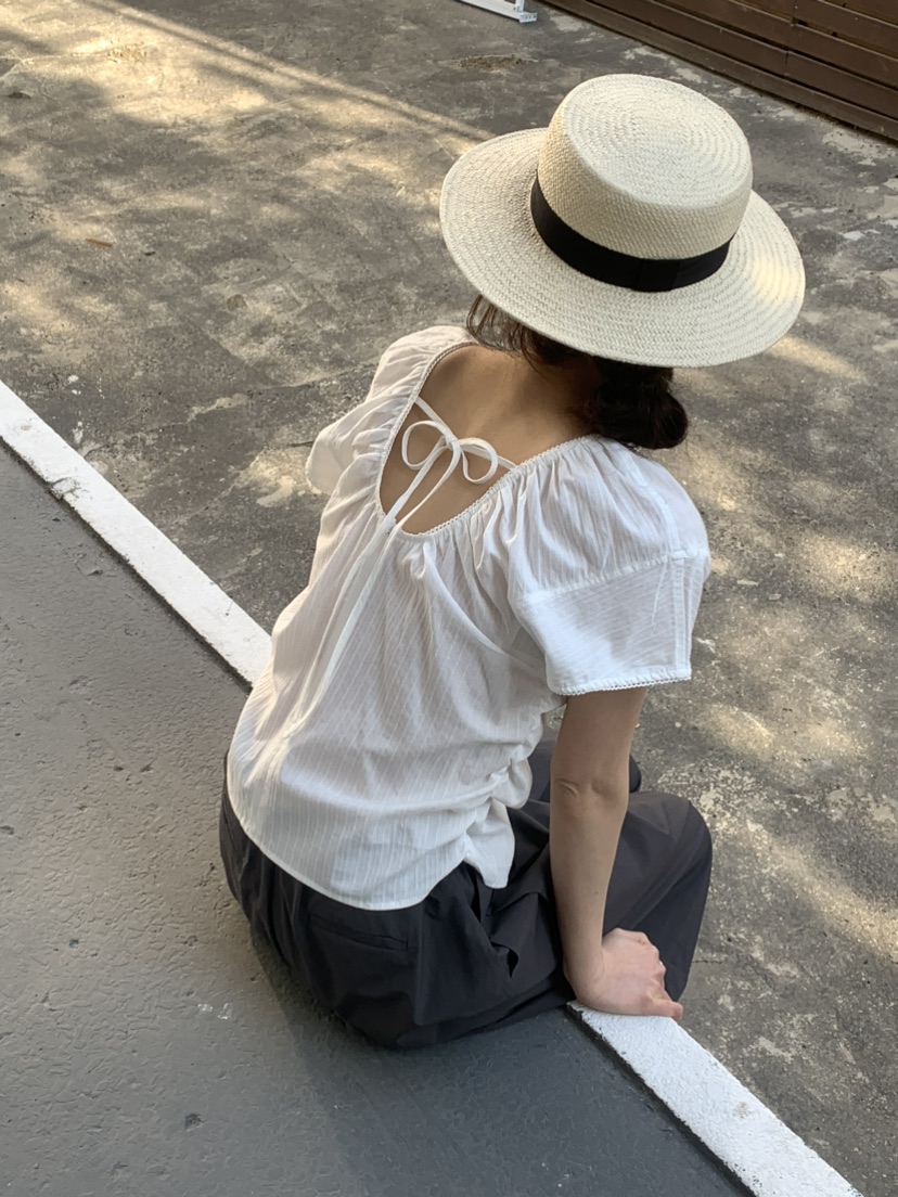 OURS韓國㊣直郵東大門代購女裝新品時尚推薦襯衫蕾絲衫蕾絲OURS襯衫/蕾絲衫