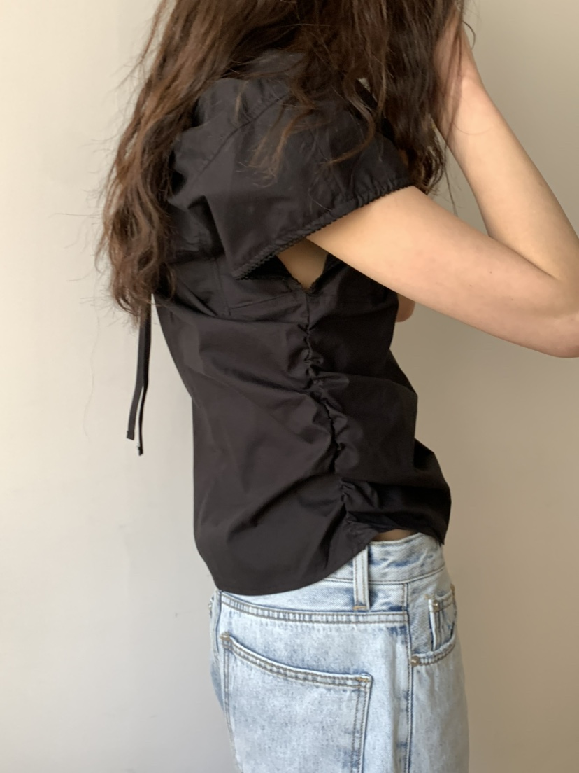 OURS韓國㊣直郵東大門代購女裝新品時尚推薦襯衫蕾絲衫蕾絲OURS襯衫/蕾絲衫