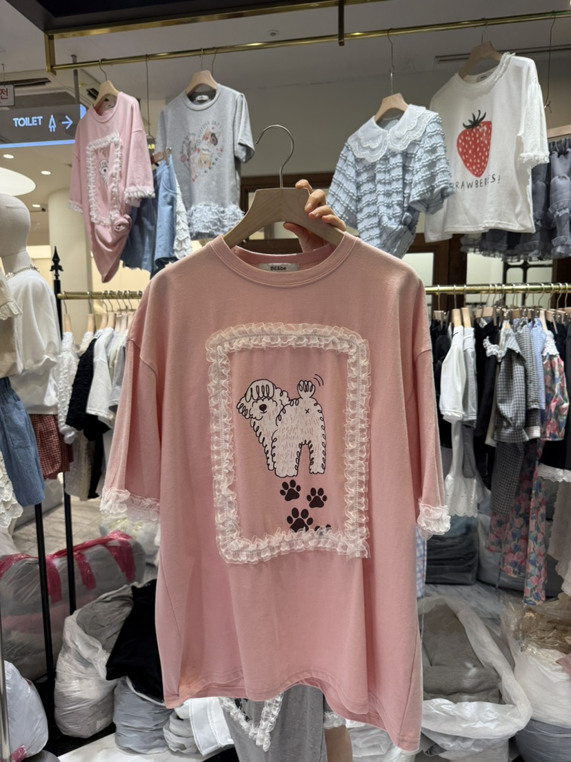 BE&amp;BE韓國㊣直郵東大門代購女裝新品推薦熱賣人氣25春夏T恤BE&beT恤圖色1