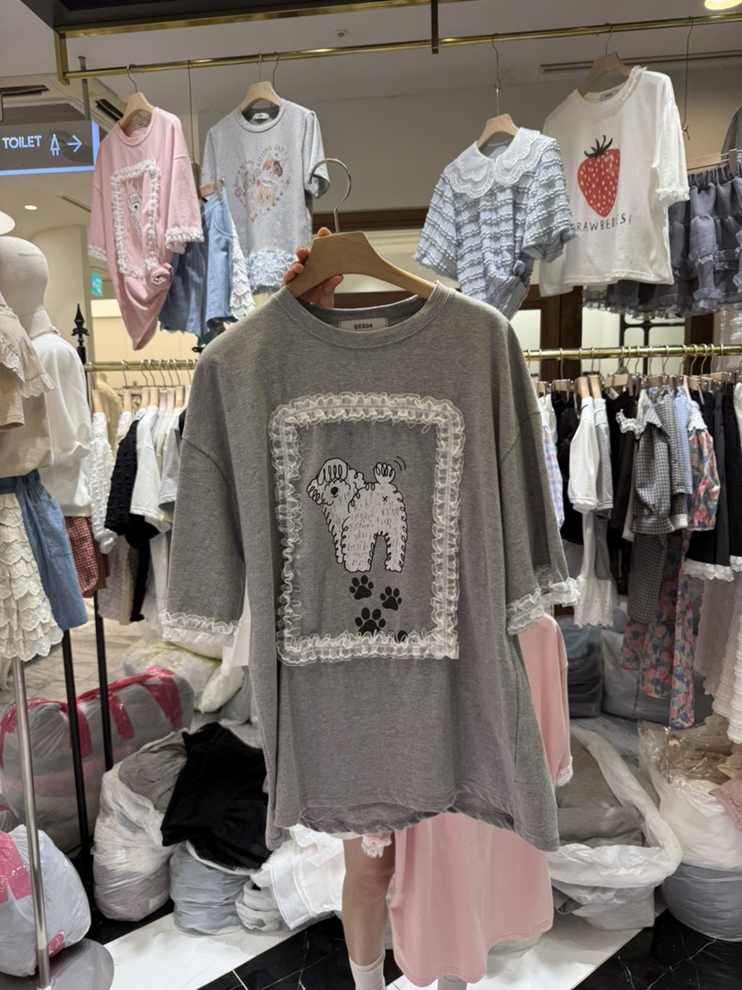 BE&amp;BE韓國㊣直郵東大門代購女裝新品推薦熱賣人氣25春夏T恤BE&beT恤圖色2