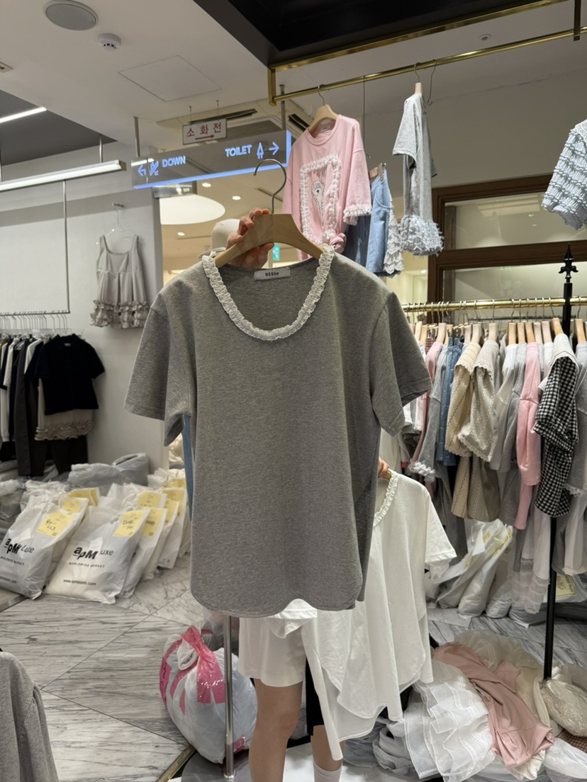 BE&BE韓國直郵㊣東大門實拍女裝新品人氣休閑時尚熱賣T恤BE&beT恤