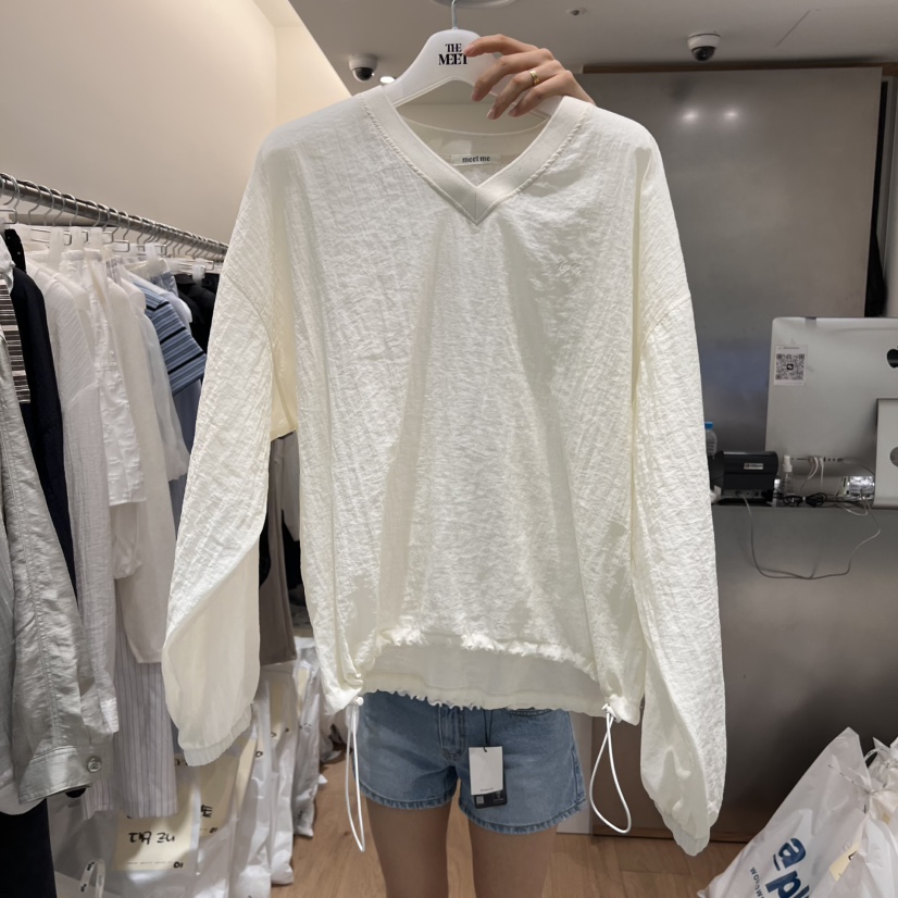 MEET ME韓國代購女裝新款時尚休閑推薦真品25春夏職業衛衣MEET ME衛衣
