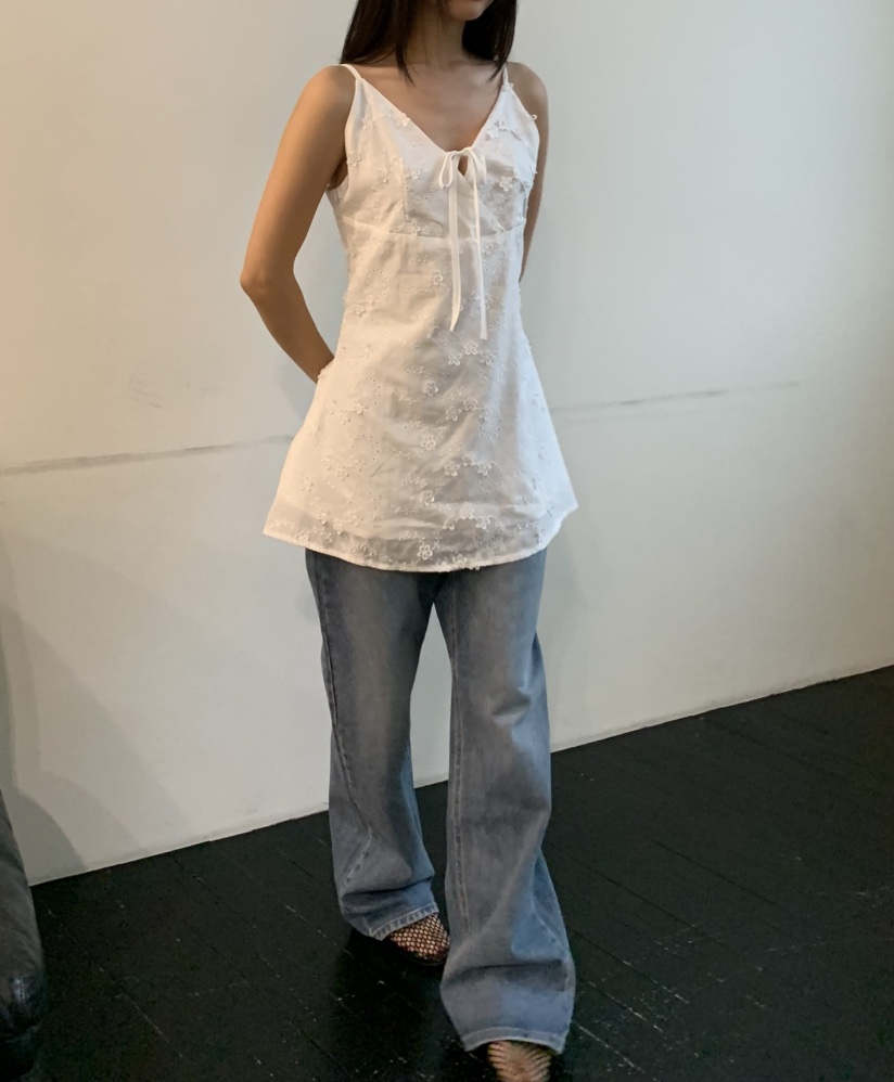 MURMUR韓國㊣直郵東大門代購女裝新款休閑推薦25春夏連衣裙刺繡MURMUR連衣裙