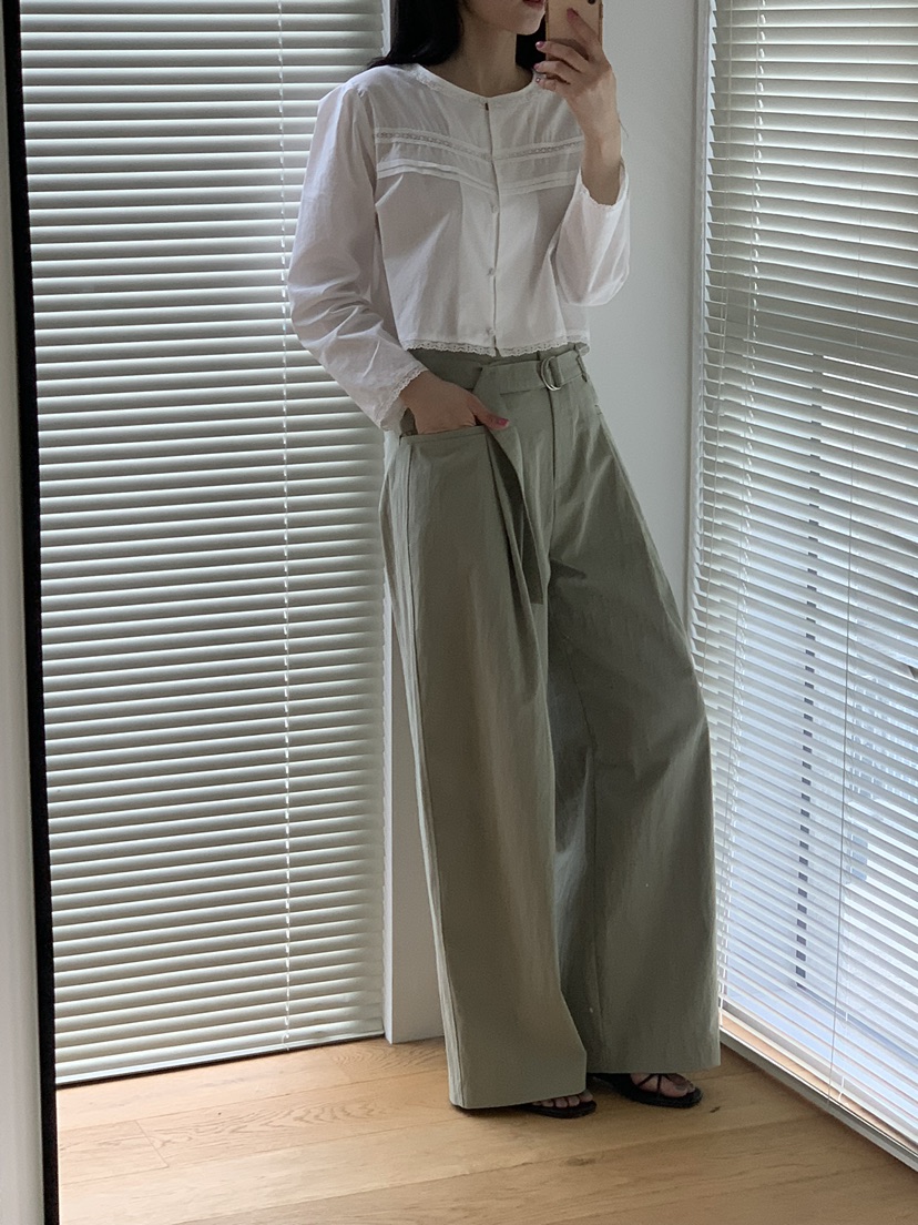 SENDTWO韓國直郵㊣東大門實拍女裝新品休閑推薦熱賣襯衫蕾絲衫SENDTWO襯衫/蕾絲衫