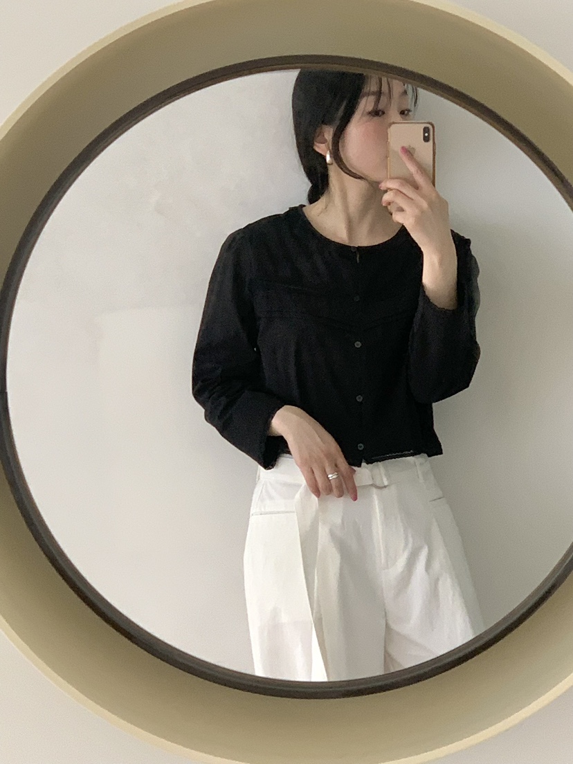 SENDTWO韓國直郵㊣東大門實拍女裝新品休閑推薦熱賣襯衫蕾絲衫SENDTWO襯衫/蕾絲衫