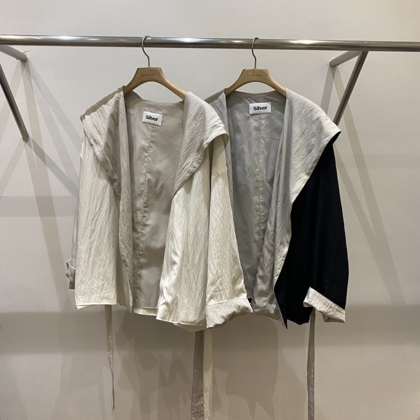 SILVER直郵韓國代購㊣女裝新品休閑熱賣推薦時尚夾克含腰帶SILVER夾克
