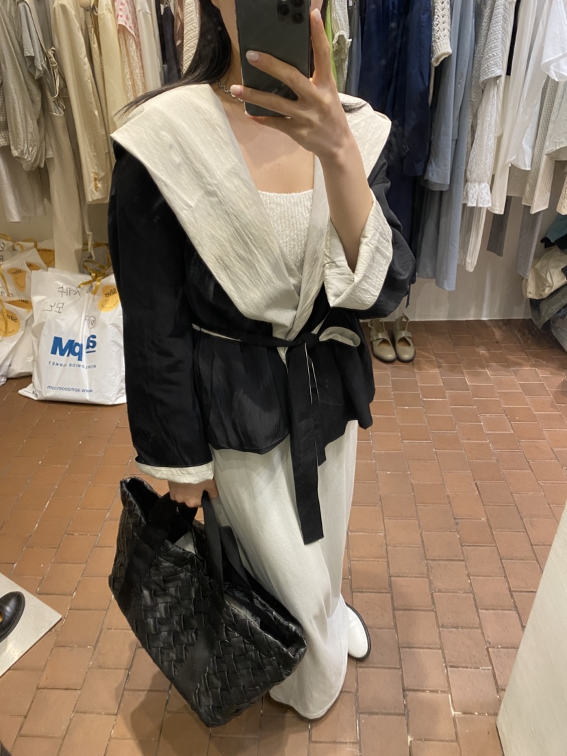 SILVER直郵韓國代購㊣女裝新品休閑熱賣推薦時尚夾克含腰帶SILVER夾克