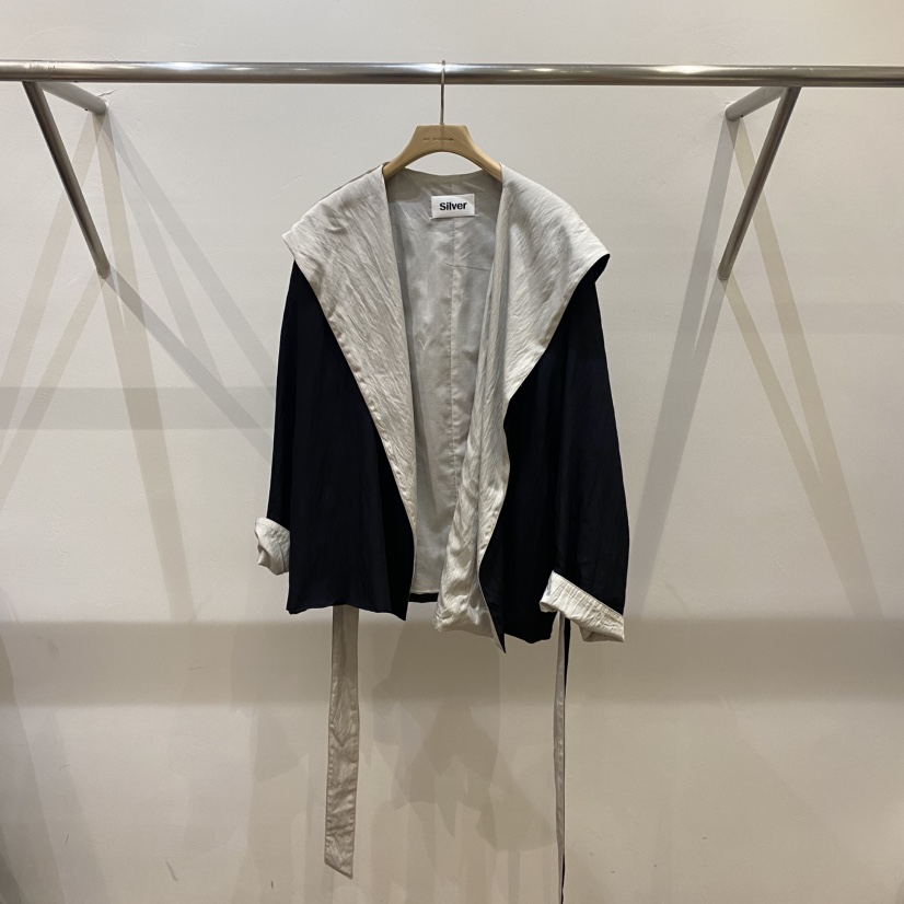 SILVER直郵韓國代購㊣女裝新品休閑熱賣推薦時尚夾克含腰帶SILVER夾克圖色2