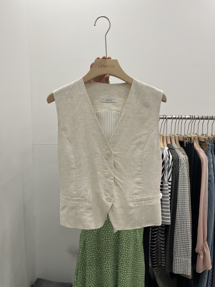 LEMATIN韓國直郵㊣女裝新品熱賣休閑人氣25春夏推薦時尚馬甲LEMATIN馬甲圖色3