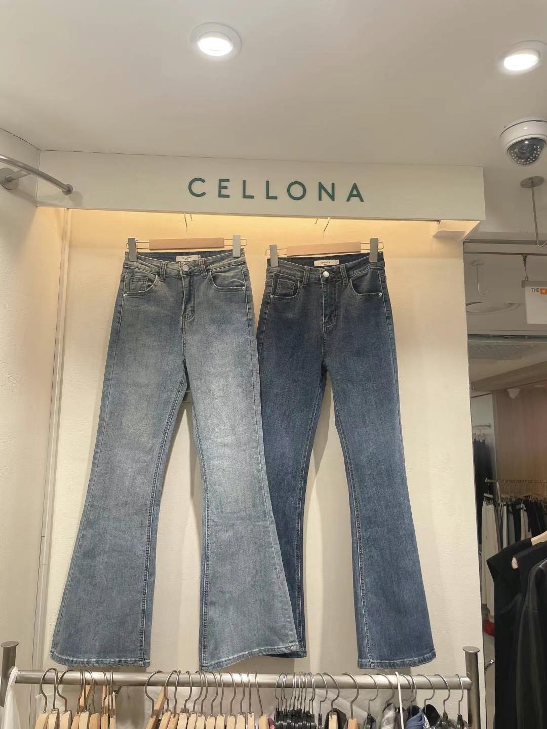 CELLONA韓國直郵㊣東大門實拍女裝新款熱賣推薦人氣牛仔褲修身CELLONA牛仔褲