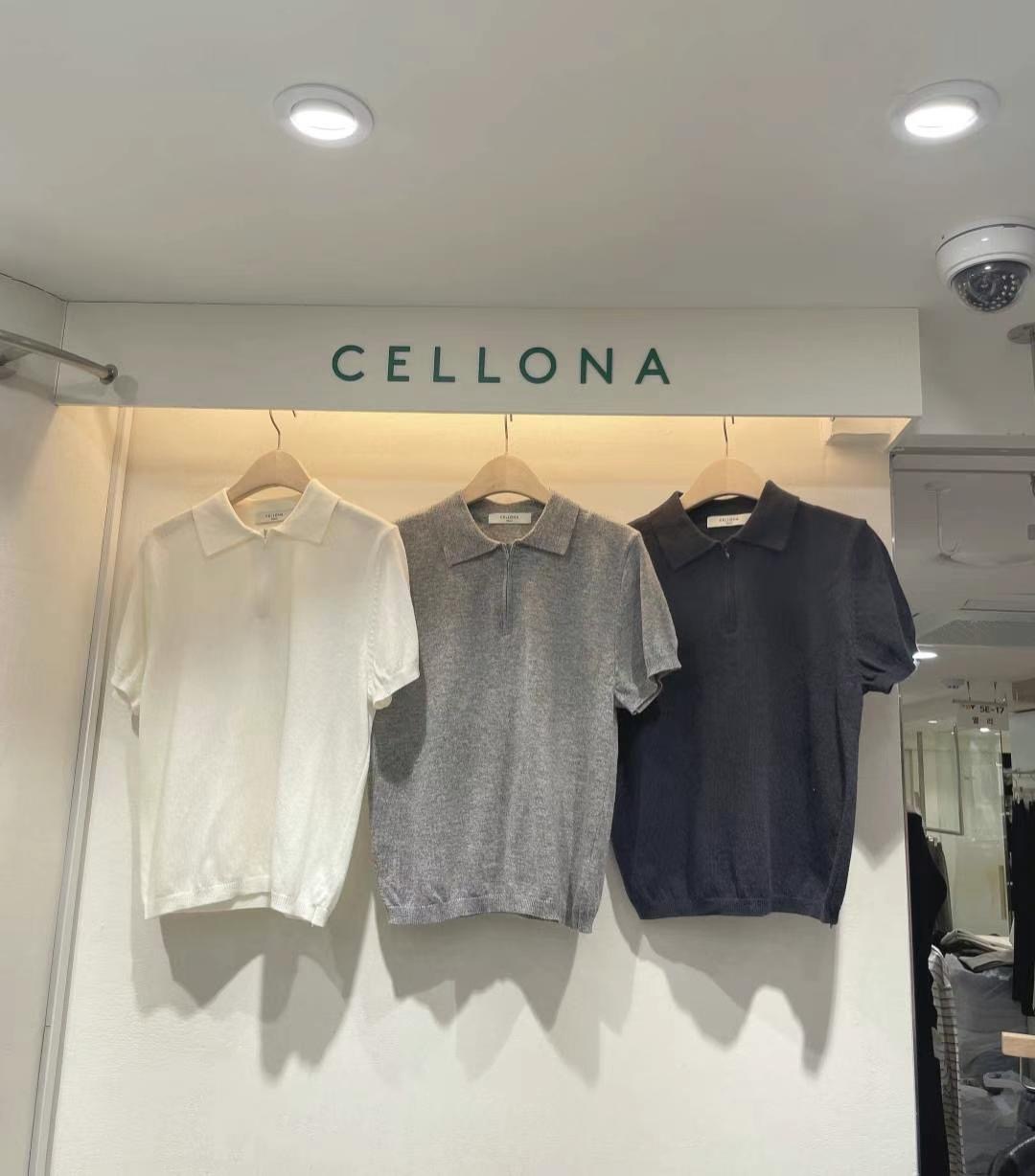 CELLONA韓國直郵㊣女裝新品熱賣時尚推薦人氣休閑針織衫拉鏈CELLONA針織衫