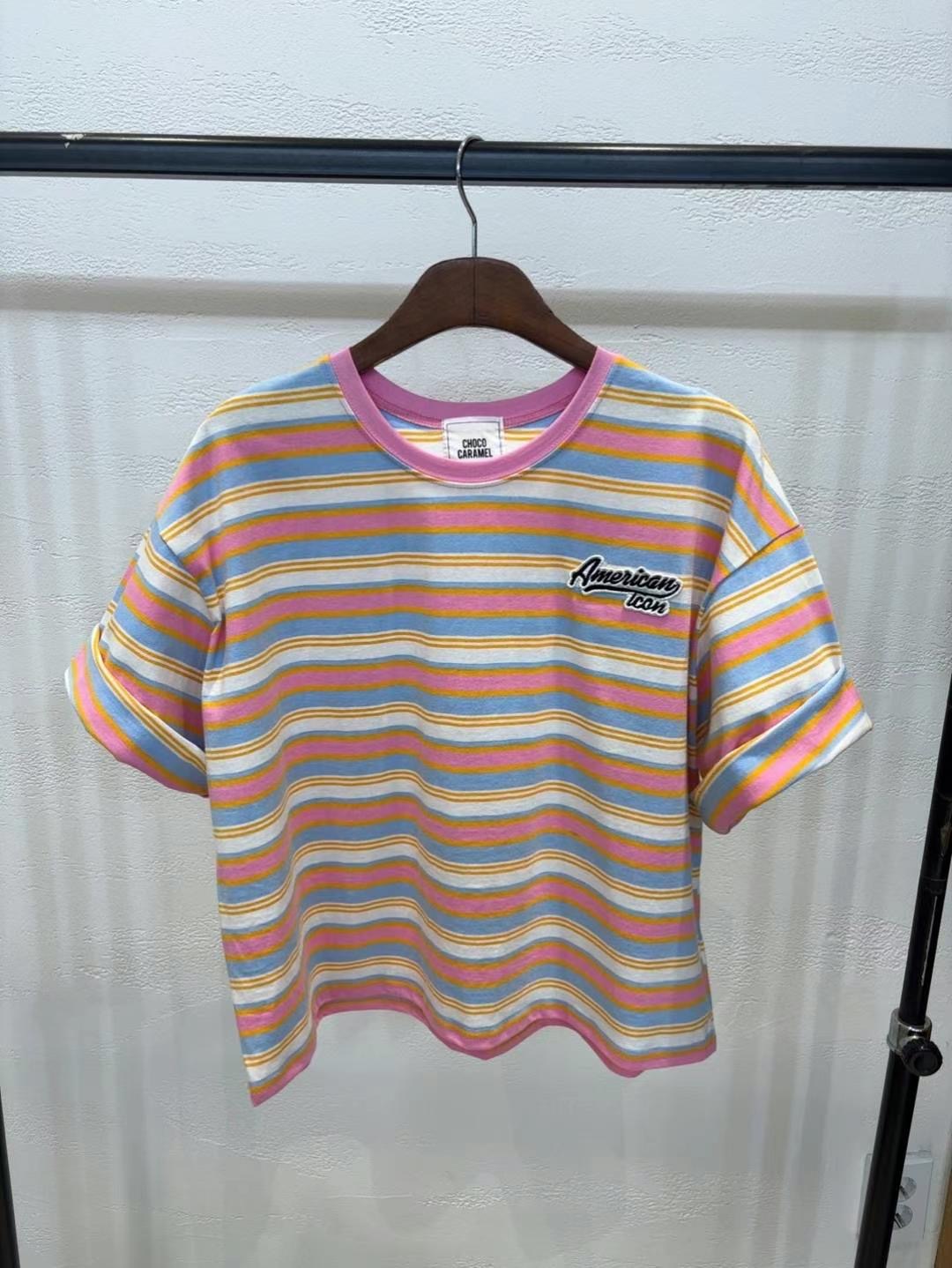 CHOCO CARAMEL韓國㊣直郵東大門代購女裝新品25春夏人氣T恤CHOCO CARAMELT恤圖色2