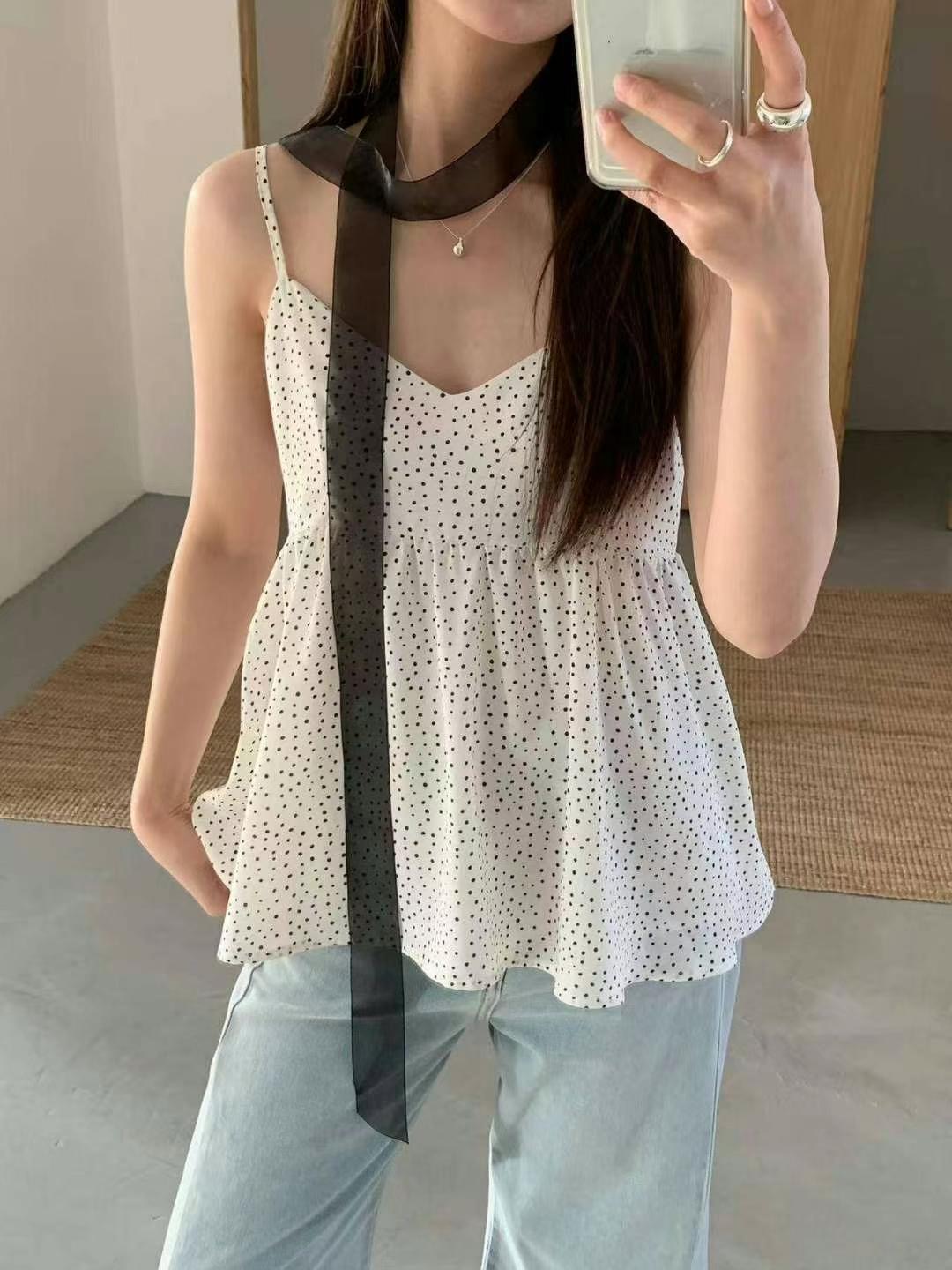 CELLONA韓國直郵㊣女裝新款休閑推薦25春夏人氣吊帶背心含脖帶CELLONA吊帶/背心圖色2