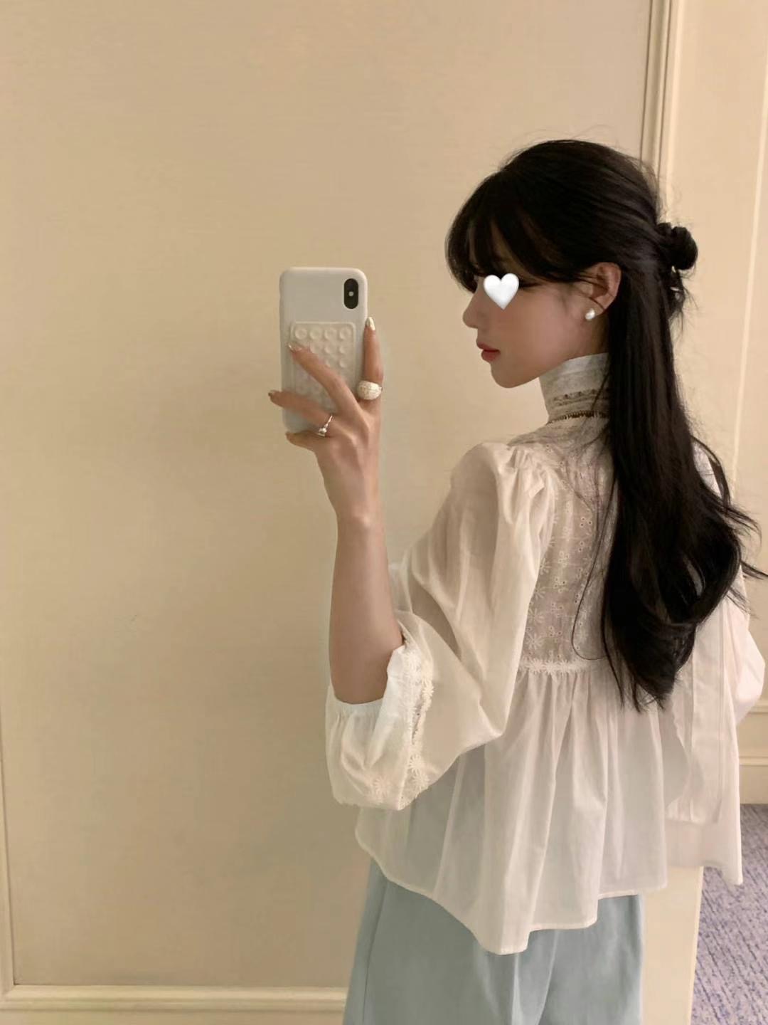 CELLONA直郵韓國代購㊣女裝新款人氣25春夏時尚熱賣襯衫蕾絲衫CELLONA襯衫/蕾絲衫