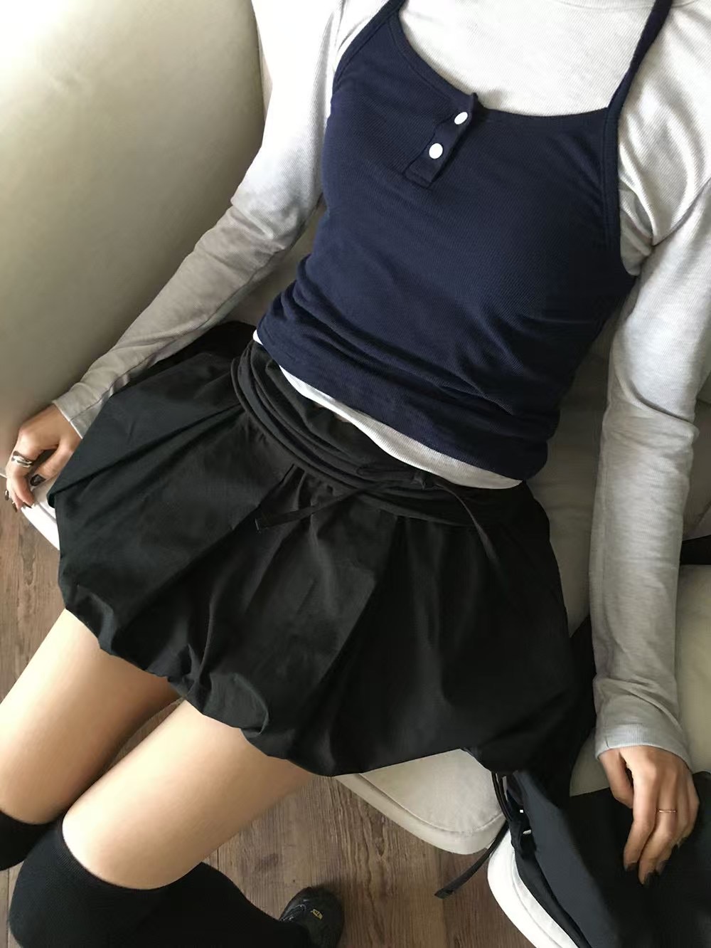 BRILLIANT韓國㊣直郵東大門代購女裝新品時尚25春夏人氣短裙BRILLIANT短裙
