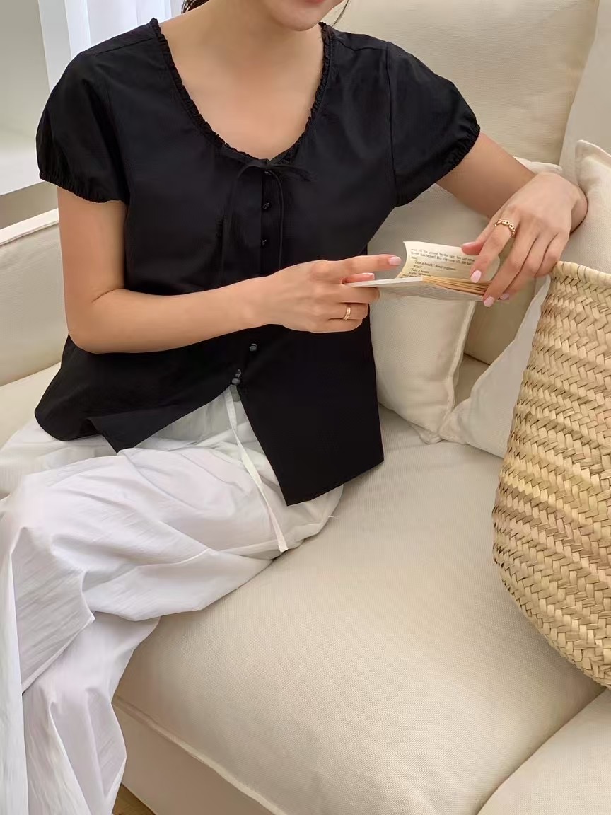 BENEFIT韓國㊣直郵東大門代購女裝新款25春夏人氣襯衫蕾絲衫BENEFIT襯衫/蕾絲衫