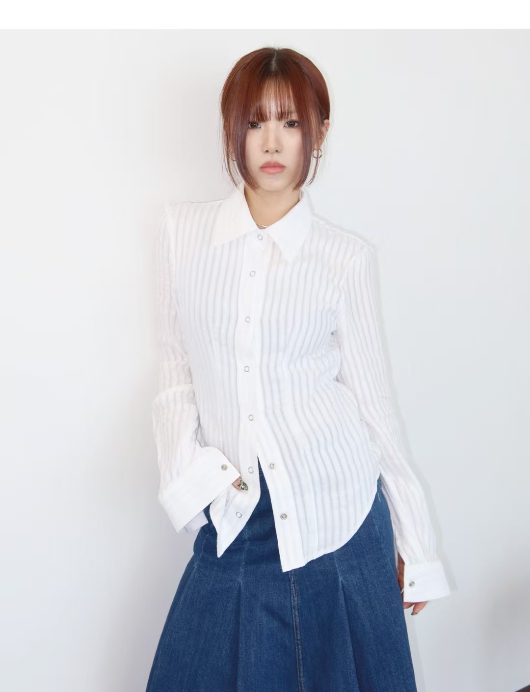 A LIKE韓國㊣直郵東大門代購女裝新款推薦休閑人氣襯衫蕾絲衫A LIKE襯衫/蕾絲衫