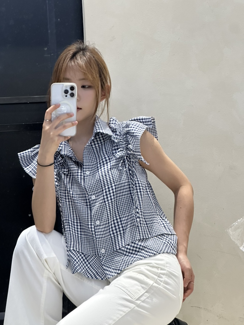 MILLIMETER韓國㊣直郵東大門代購女裝新款人氣推薦襯衫蕾絲衫MILLIMETER襯衫/蕾絲衫