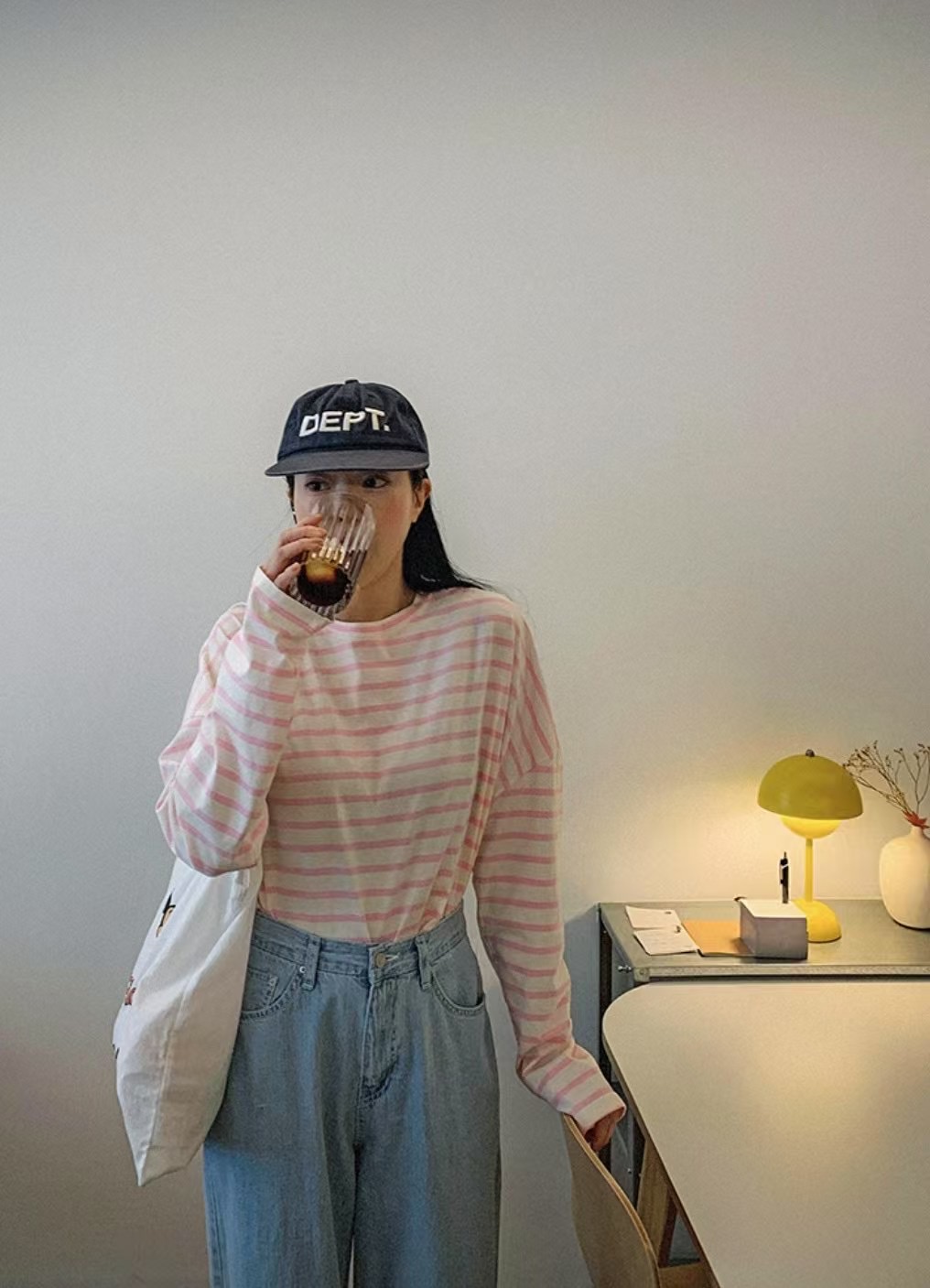 HAY-OT韓國直郵㊣女裝新款休閑人氣推薦熱賣25春夏長袖T恤HAY長袖T恤