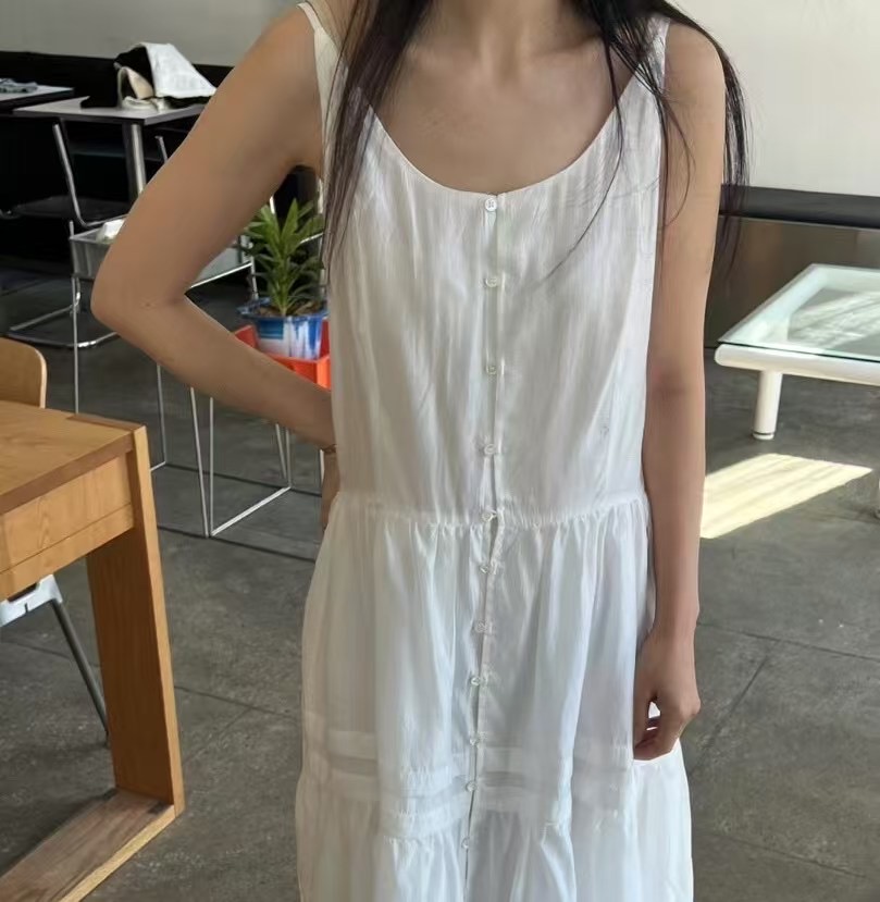 RAY_COMPANY韓國直郵㊣東大門實拍女裝新品時尚連衣裙天絲長款RAY_COMPANY連衣裙