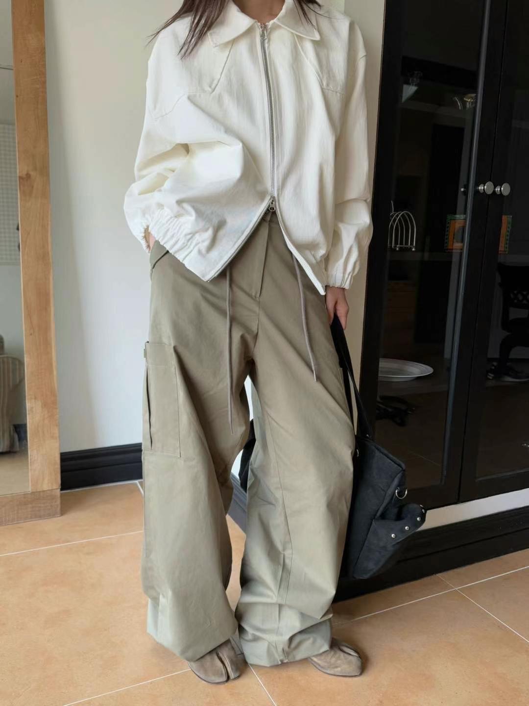 OURSTUDIO韓國直郵㊣東大門實拍女裝新款推薦人氣休閑褲紐扣OURSTUDIO休閑褲