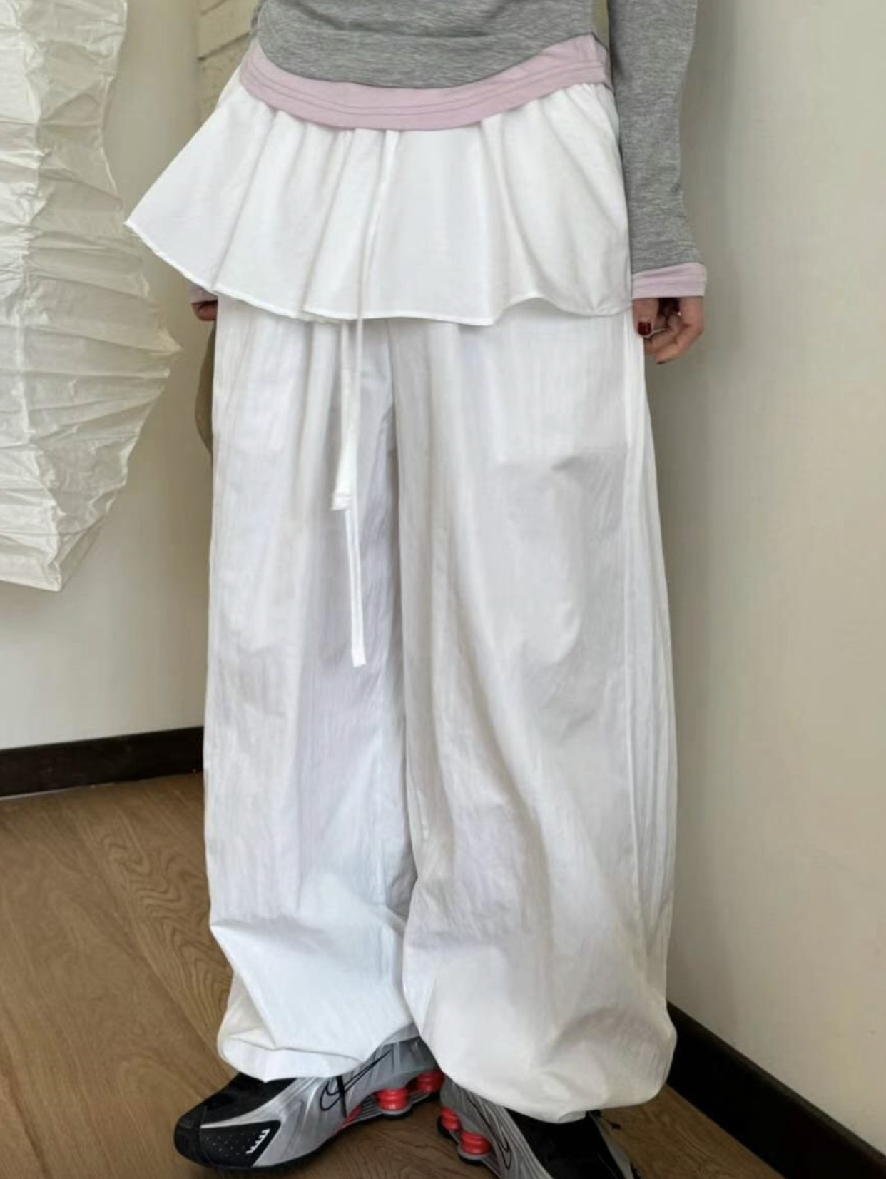 OURSTUDIO韓國直郵㊣東大門實拍女裝新品休閑推薦裙褲荷葉邊OURSTUDIO裙褲