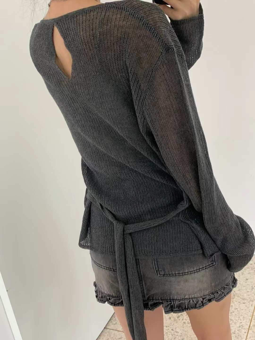 SAEBYEOK韓國㊣直郵東大門代購女裝新品25春夏時尚休閑針織衫SAEBYEOK針織衫