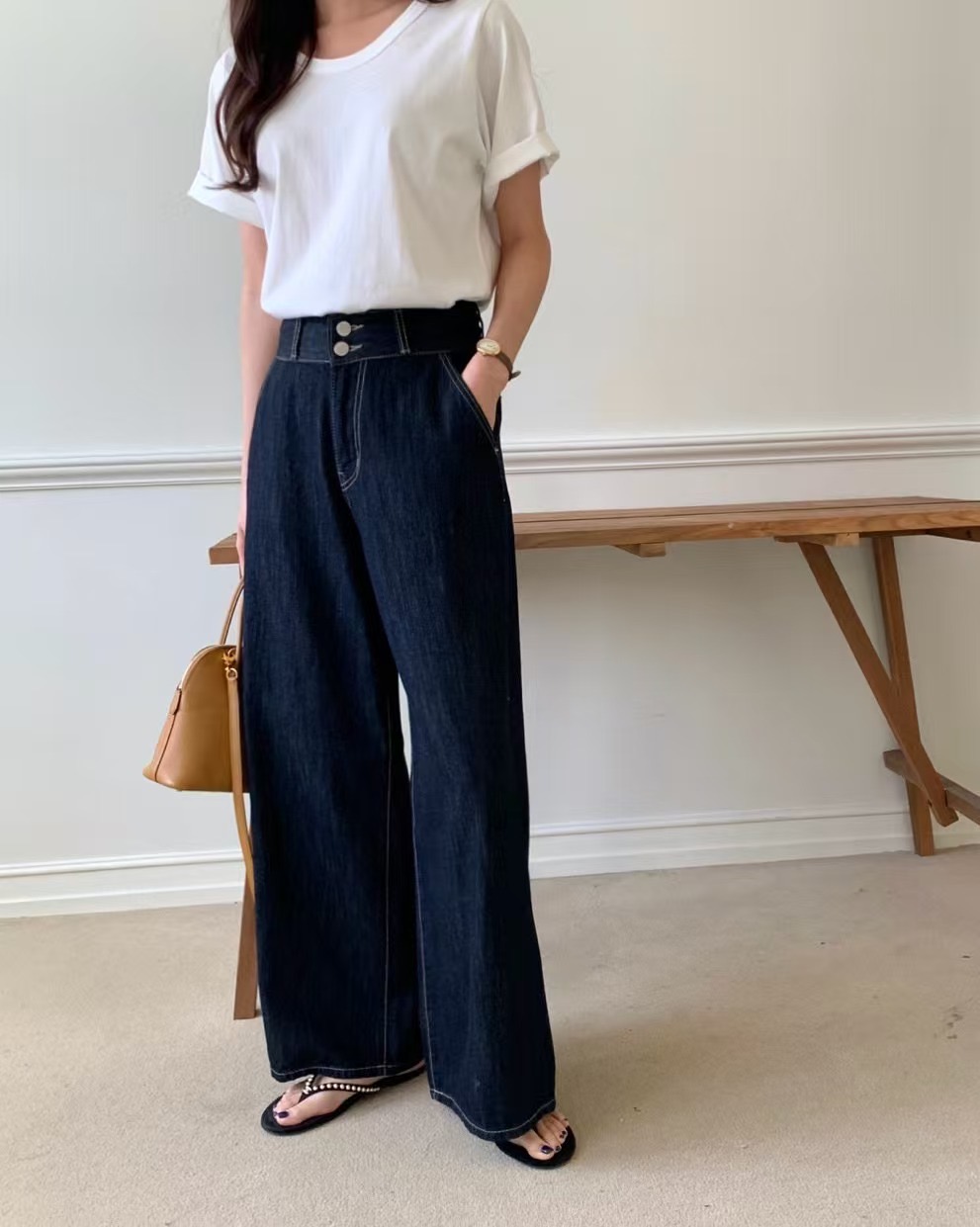 LUCKY ROOM韓國直郵㊣女裝新品25春夏時尚熱賣休閑推薦牛仔褲LUCKY ROOM牛仔褲