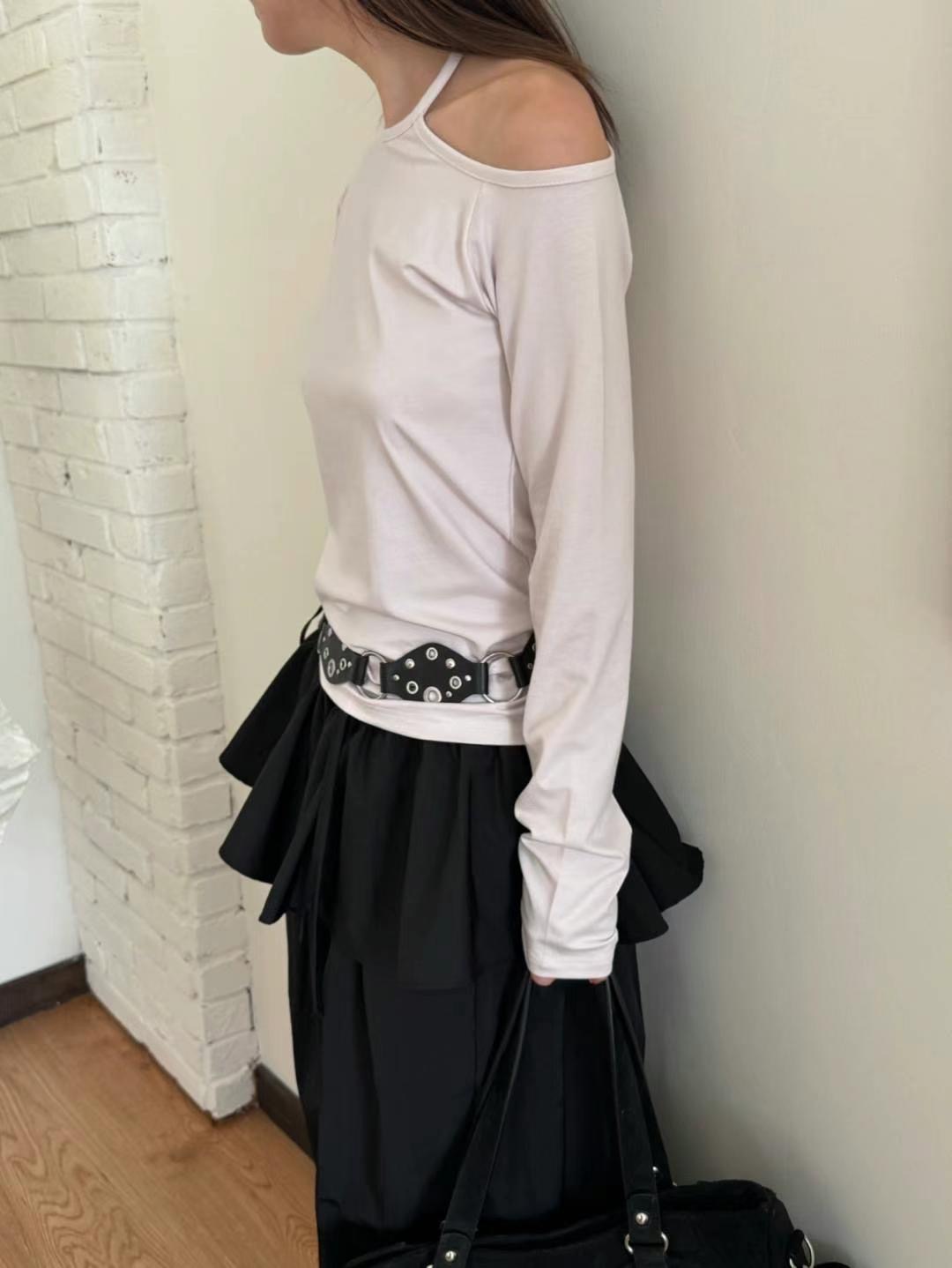OURSTUDIO直郵韓國代購㊣女裝新品人氣時尚推薦熱賣長袖T恤OURSTUDIO長袖T恤