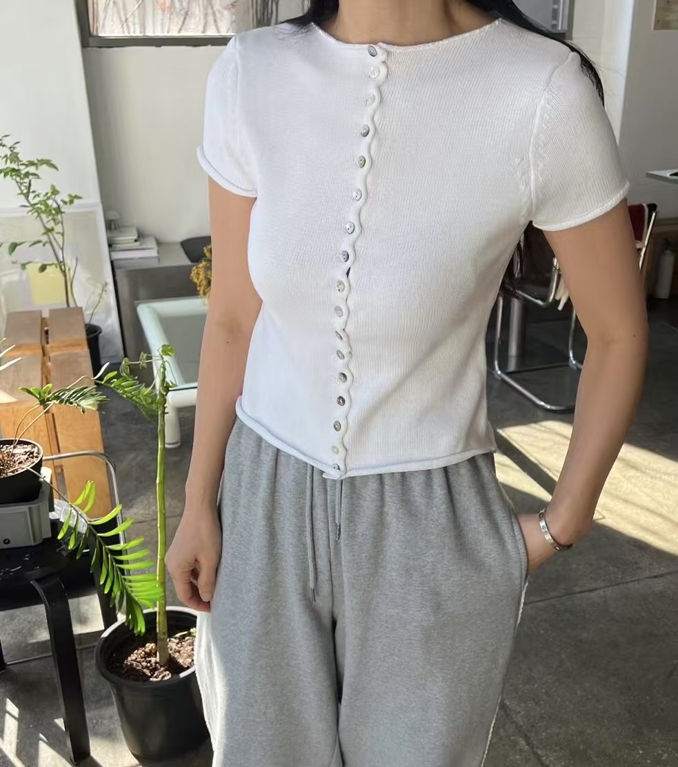 RAY_COMPANY韓國㊣直郵東大門代購女裝新品熱賣針織衫開衫紐扣RAY_COMPANY針織衫