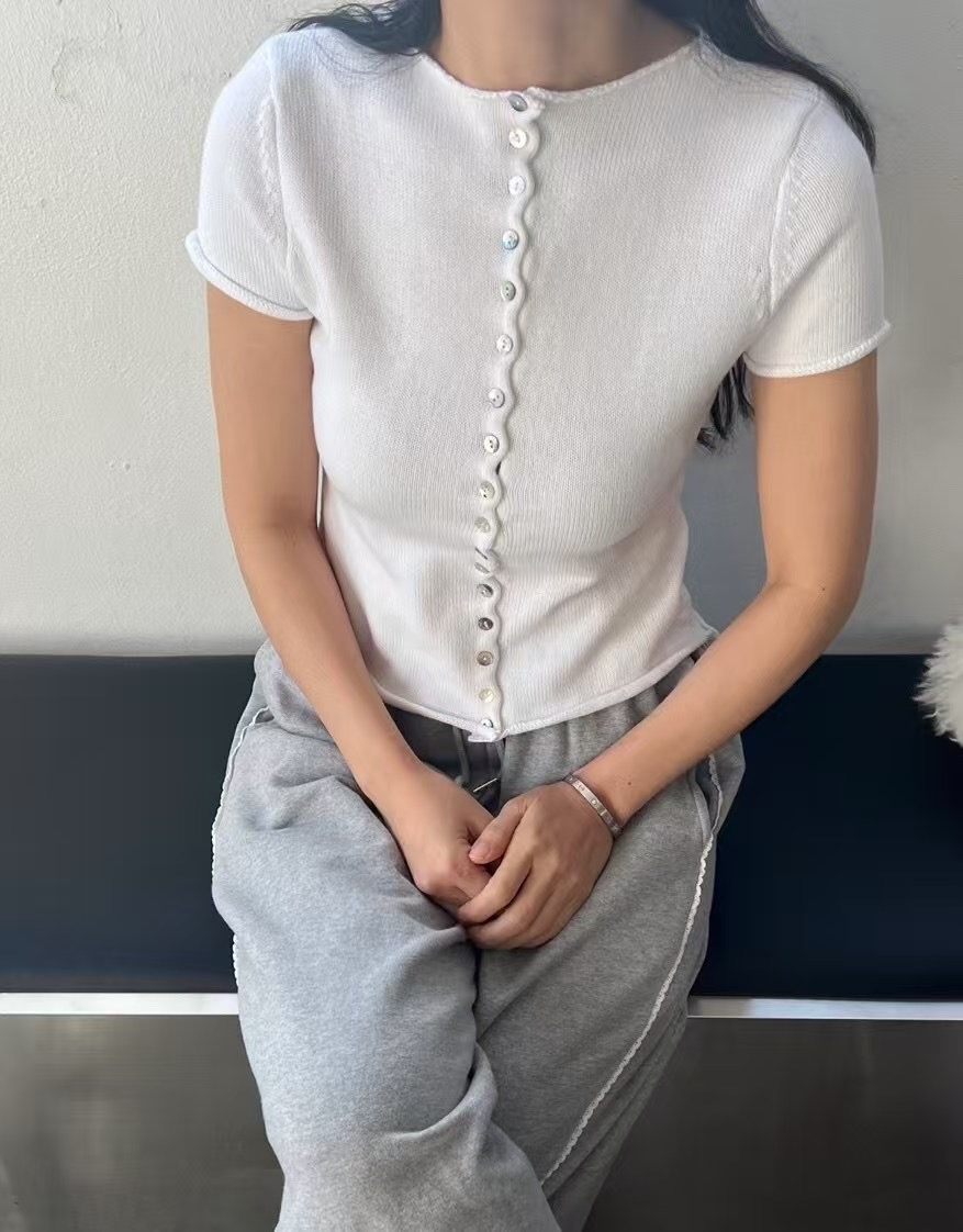 RAY_COMPANY韓國㊣直郵東大門代購女裝新品熱賣針織衫開衫紐扣RAY_COMPANY針織衫圖色2