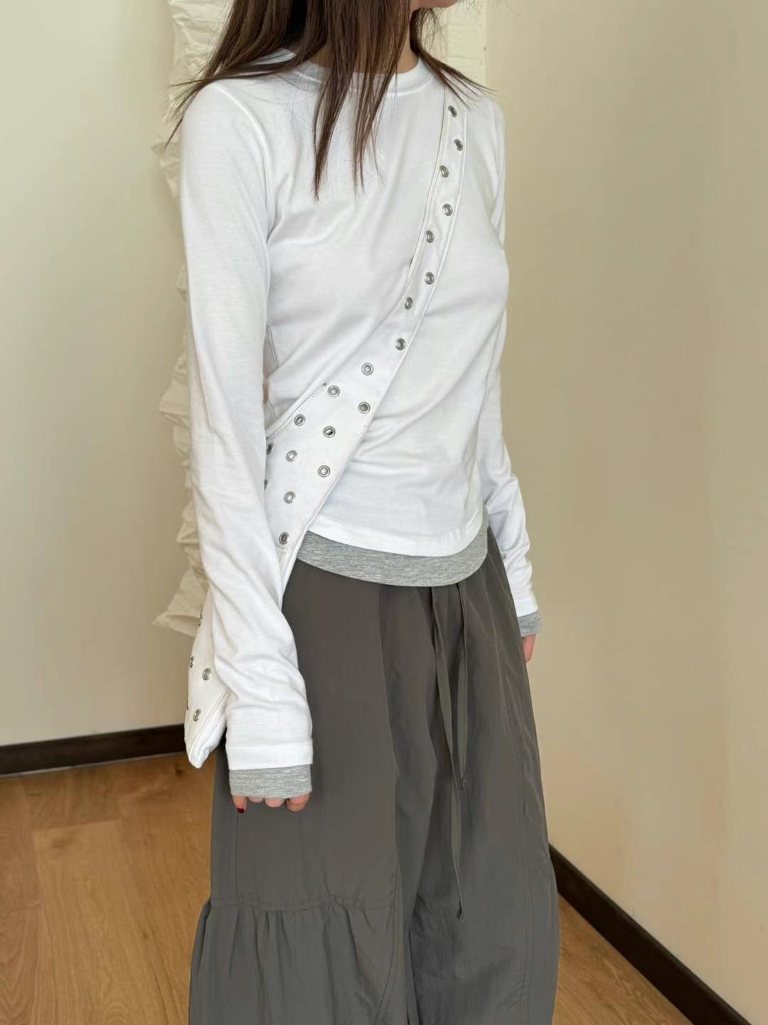 OURSTUDIO直郵韓國代購㊣女裝新款25春夏人氣推薦休閑長袖T恤OURSTUDIO長袖T恤