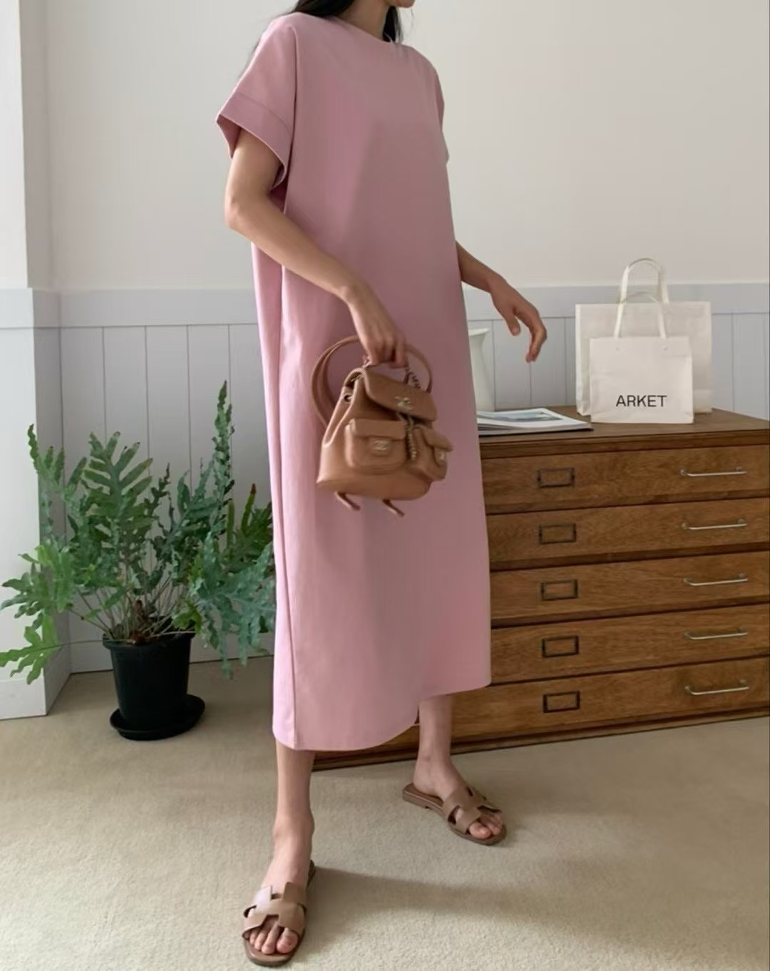 LUCKY ROOM韓國直郵㊣女裝新品25春夏時尚熱賣人氣休閑連衣裙LUCKY ROOM連衣裙圖色1