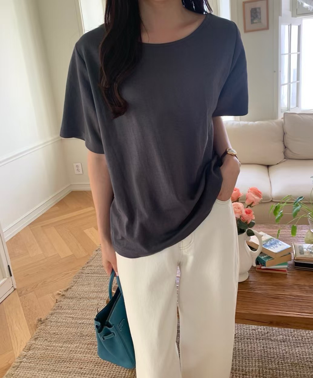 LUCKY ROOM直郵韓國代購㊣女裝新品推薦時尚熱賣休閑人氣T恤LUCKY ROOMT恤圖色2