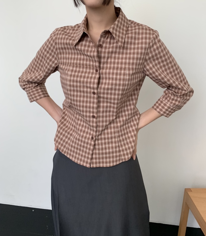 MURMUR韓國直郵㊣東大門實拍女裝新款休閑人氣推薦襯衫蕾絲衫MURMUR襯衫/蕾絲衫圖色2