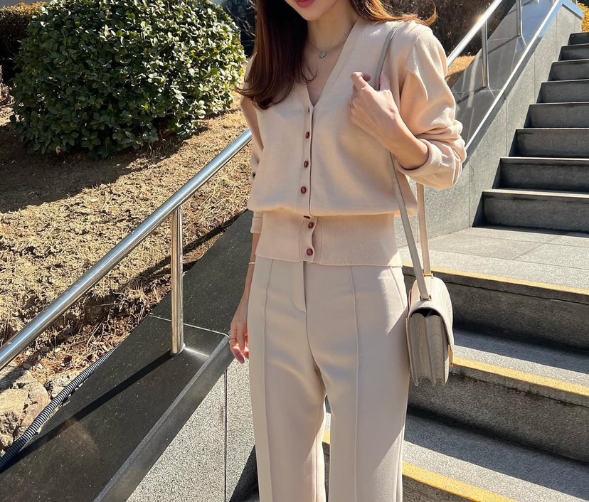 AWESOME-L韓國直郵㊣女裝新款25春夏休閑時尚熱賣針織衫開衫AWESOME-L針織衫