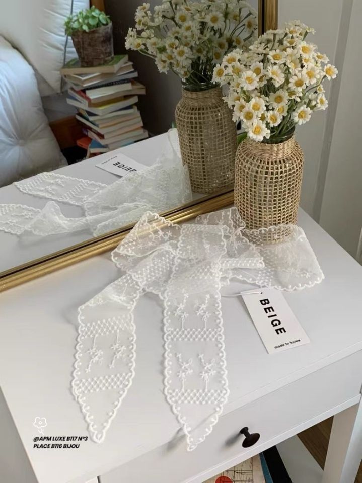 N3韓國直郵㊣女裝新品熱賣25春夏人氣時尚休閑圍巾披肩蕾絲N3圍巾/披肩