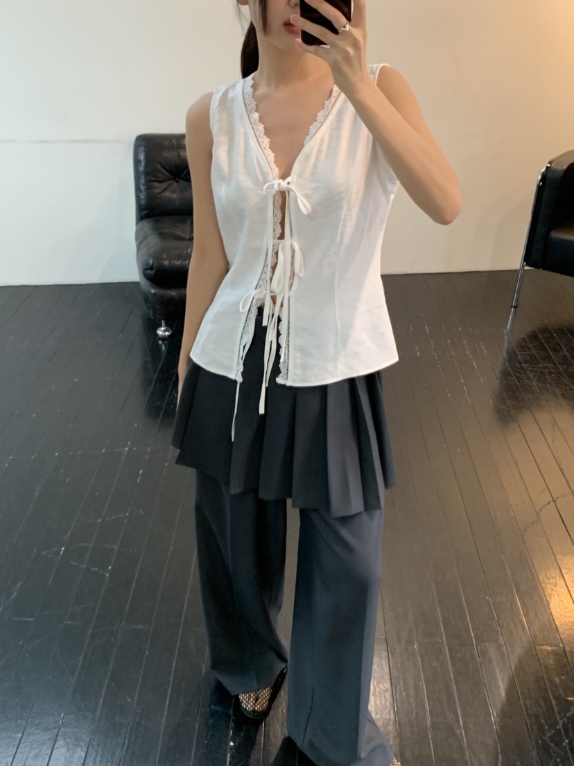 MURMUR韓國㊣直郵東大門代購女裝新款25春夏時尚休閑吊帶背心MURMUR吊帶/背心