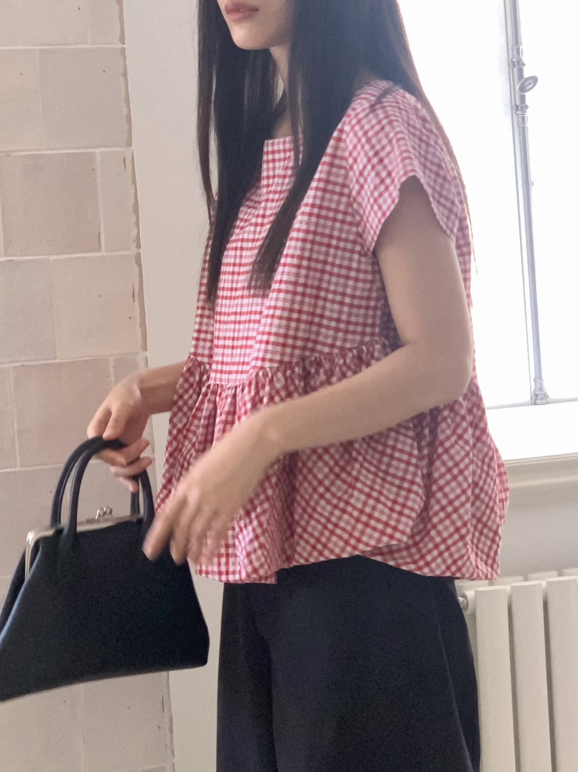 PEBBLE韓國直郵㊣東大門實拍女裝新款人氣熱賣襯衫蕾絲衫雙面PEBBLE/LAYER襯衫/蕾絲衫