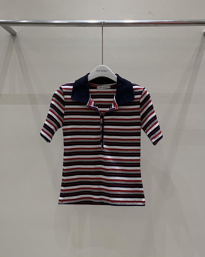 LOVE MOMENT韓國直郵㊣女裝新品推薦時尚25春夏休閑人氣T恤LOVE MOMENTT恤圖色2