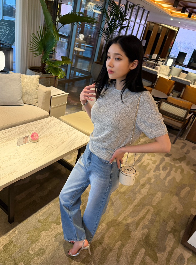 ON:UP韓國㊣直郵東大門代購女裝新款推薦人氣休閑25春夏牛仔褲ON:UP牛仔褲