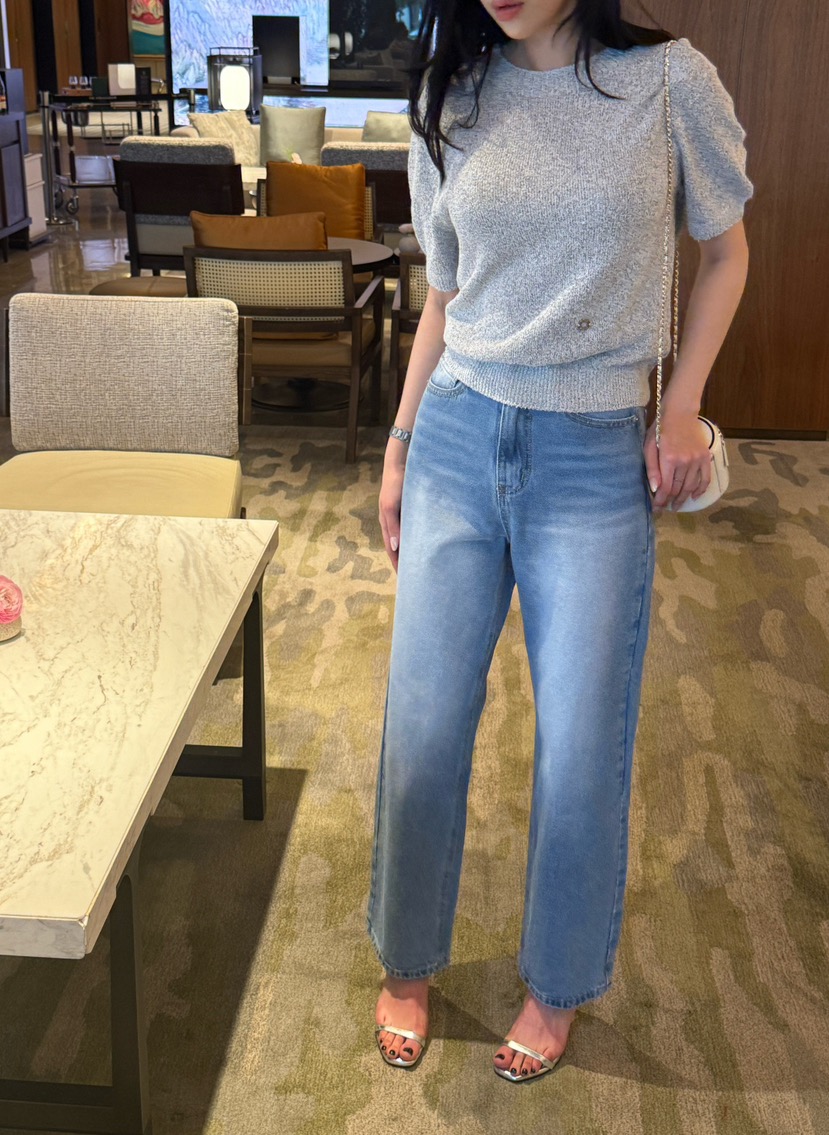ON:UP韓國㊣直郵東大門代購女裝新款推薦人氣休閑25春夏牛仔褲ON:UP牛仔褲圖色2