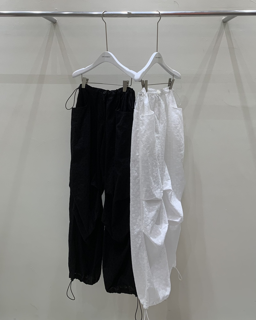 LOVE MOMENT韓國直郵㊣東大門實拍女裝新款時尚休閑褲口袋蕾絲LOVE MOMENT休閑褲