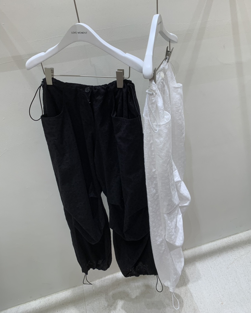 LOVE MOMENT韓國直郵㊣東大門實拍女裝新款時尚休閑褲口袋蕾絲LOVE MOMENT休閑褲